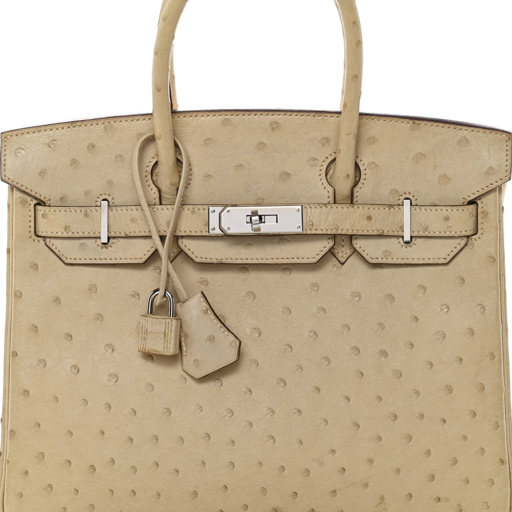 Ostrich Birkin 30 Parchemin