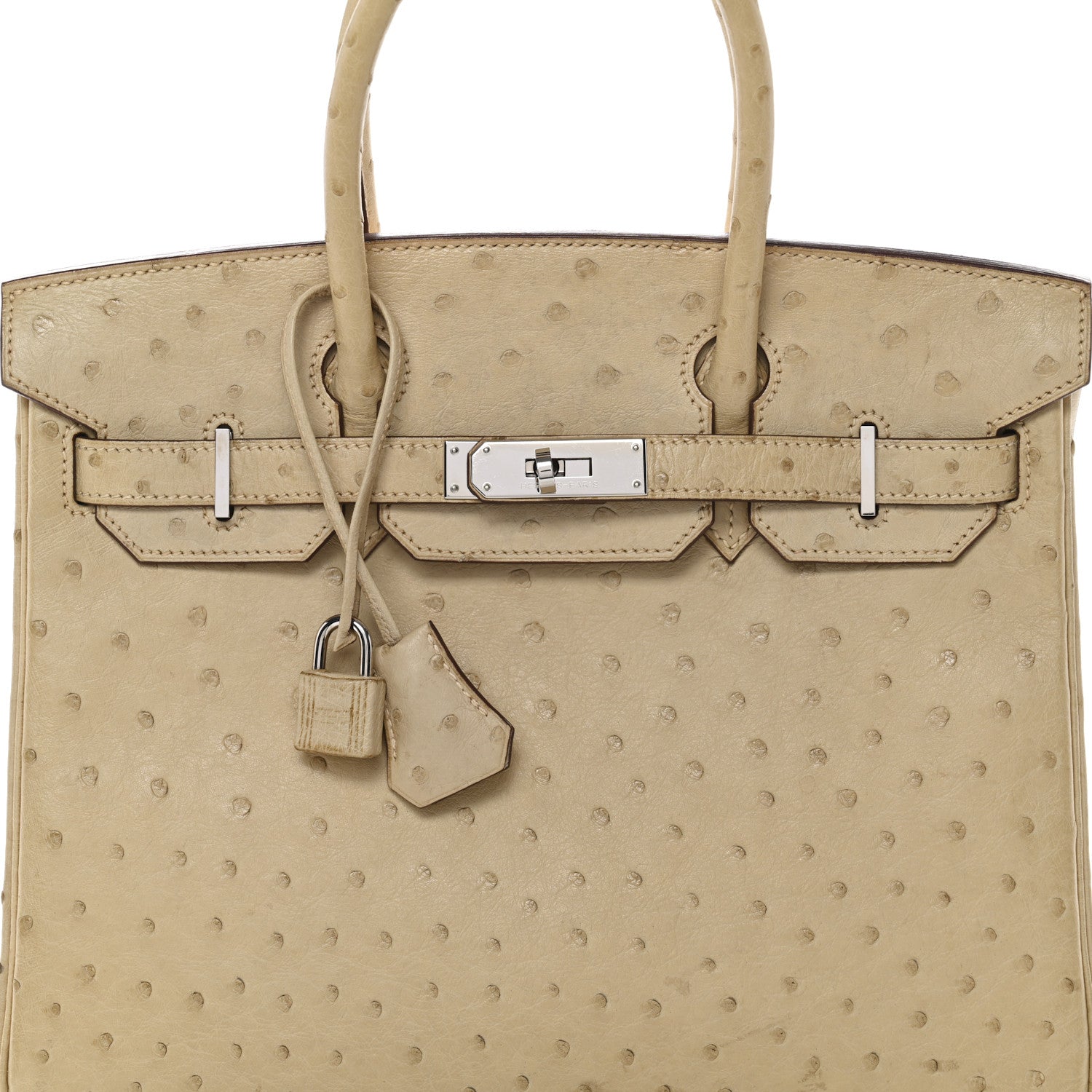 Ostrich Birkin 30 Parchemin