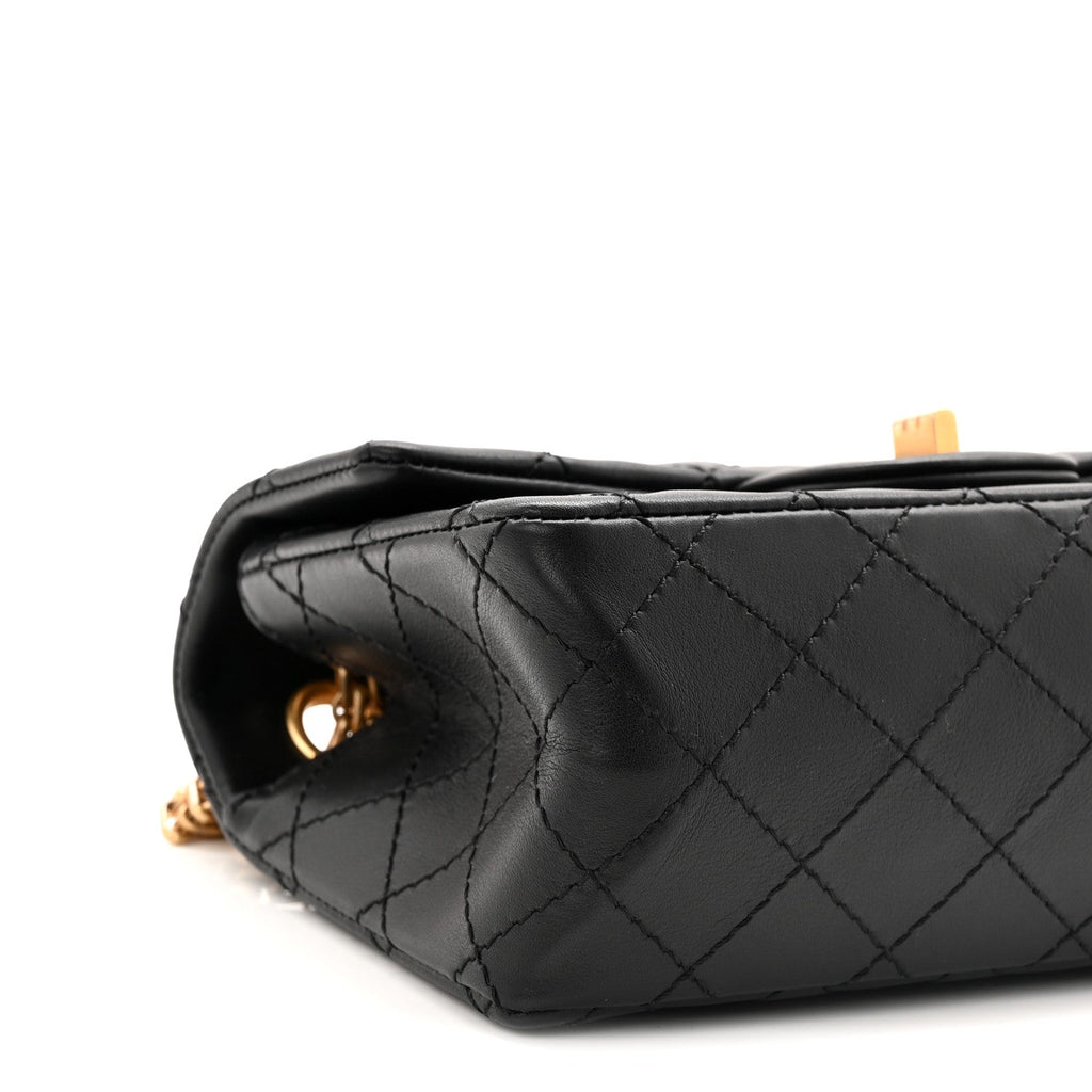 Calfskin Quilted 2.55 Reissue Mini Flap Black