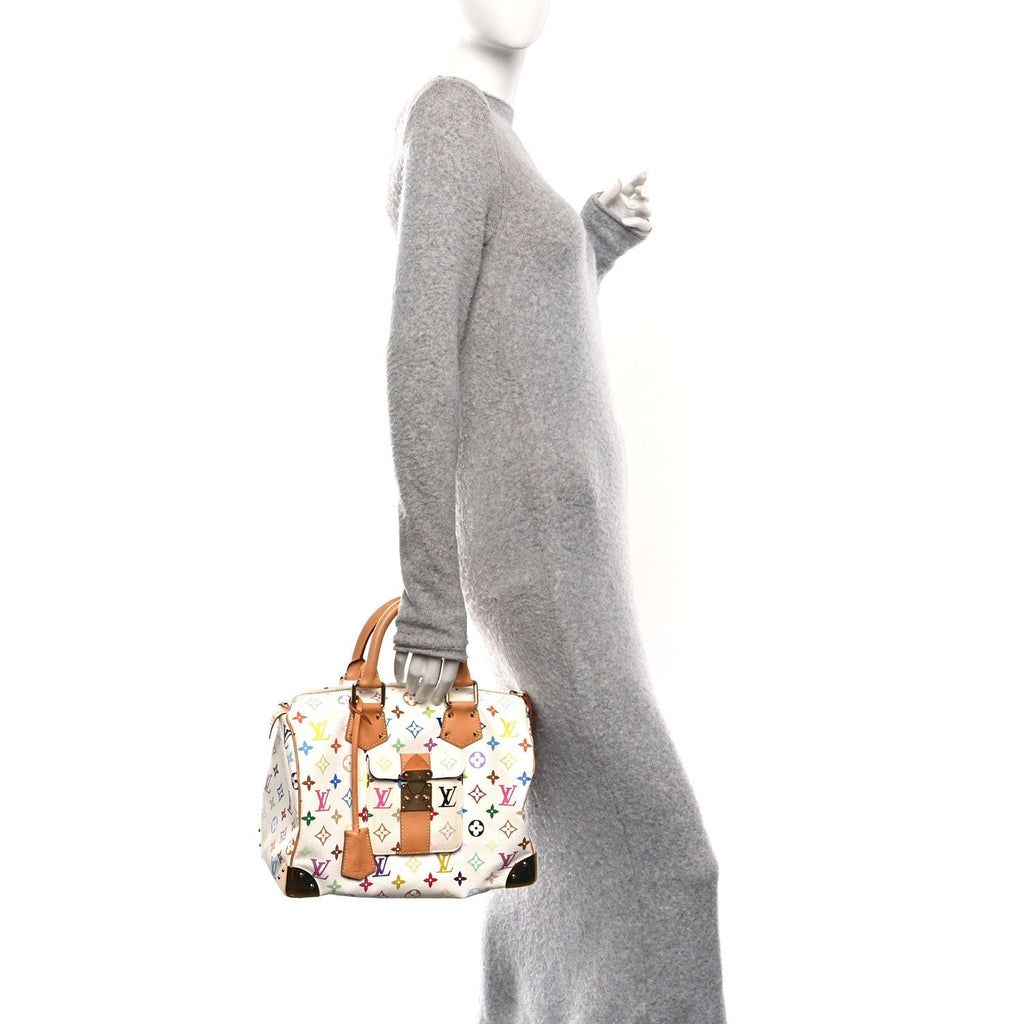 Monogram Multicolor Speedy 30 White