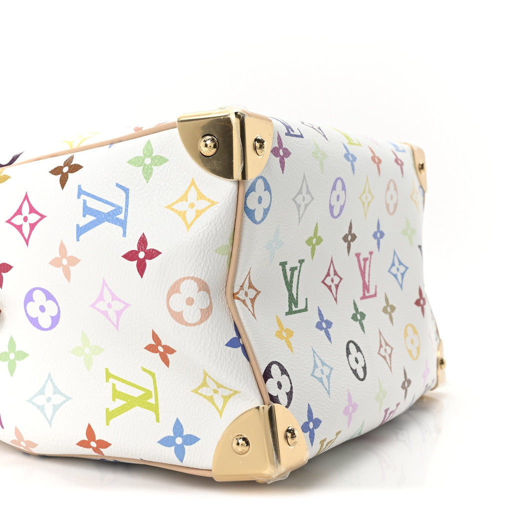 LV X TM Monogram Multicolor Speedy Bandouliere 25 White