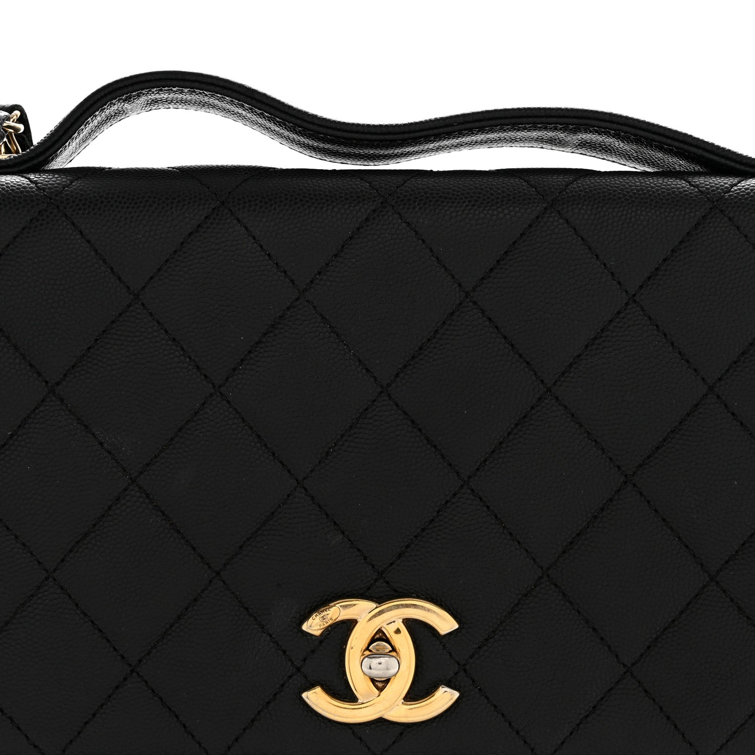 Caviar Quilted Large Business Affinity Flap Black