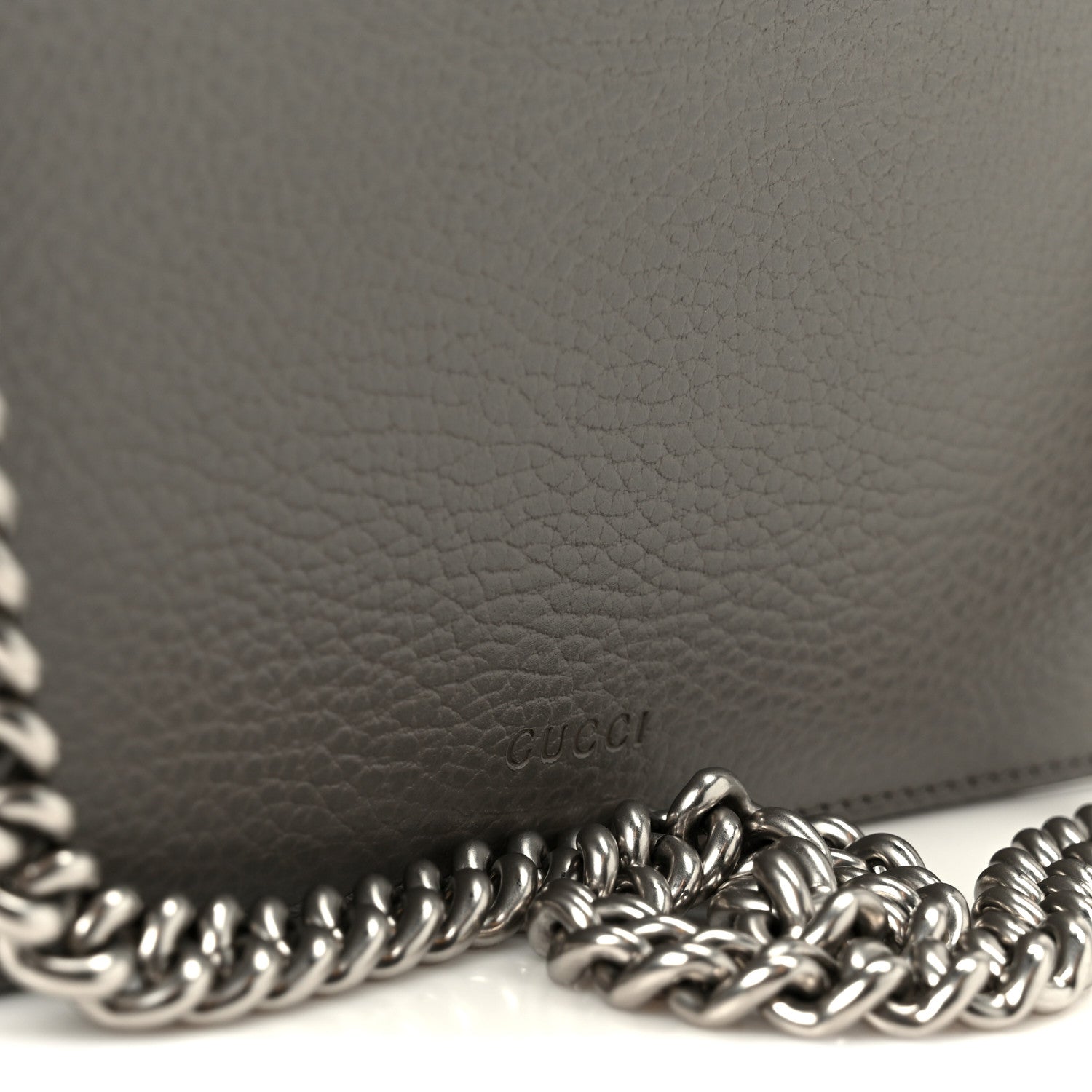 Pebbled Calfskin Small Dionysus Shoulder Bag Dusty Grey
