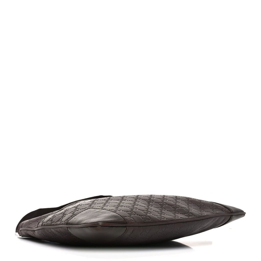Guccissima Flat Messenger Bag Brown Dark Brown