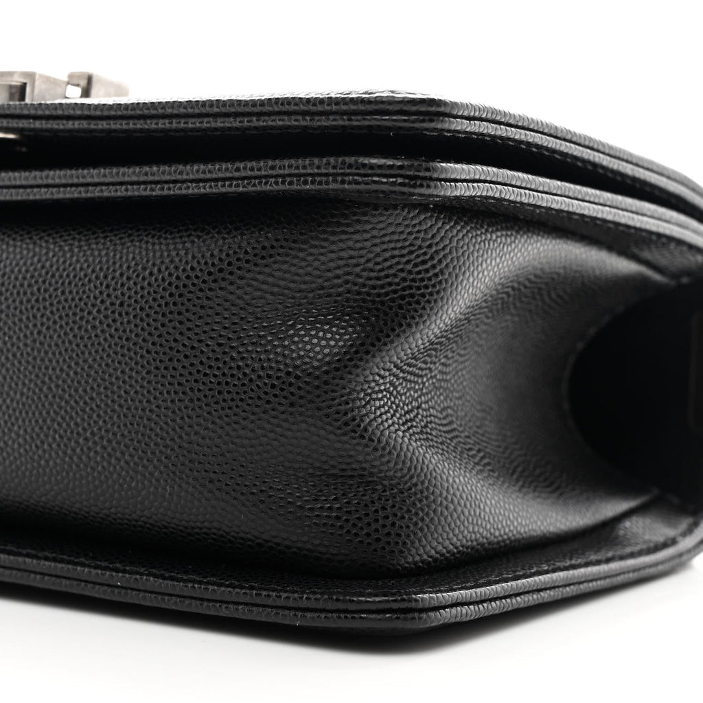 Caviar Quilted Small Boy Flap Black
