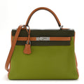 Fjord Togo Tri-Color Kelly Retourne 32 Vert Anis Gold Vert Olive