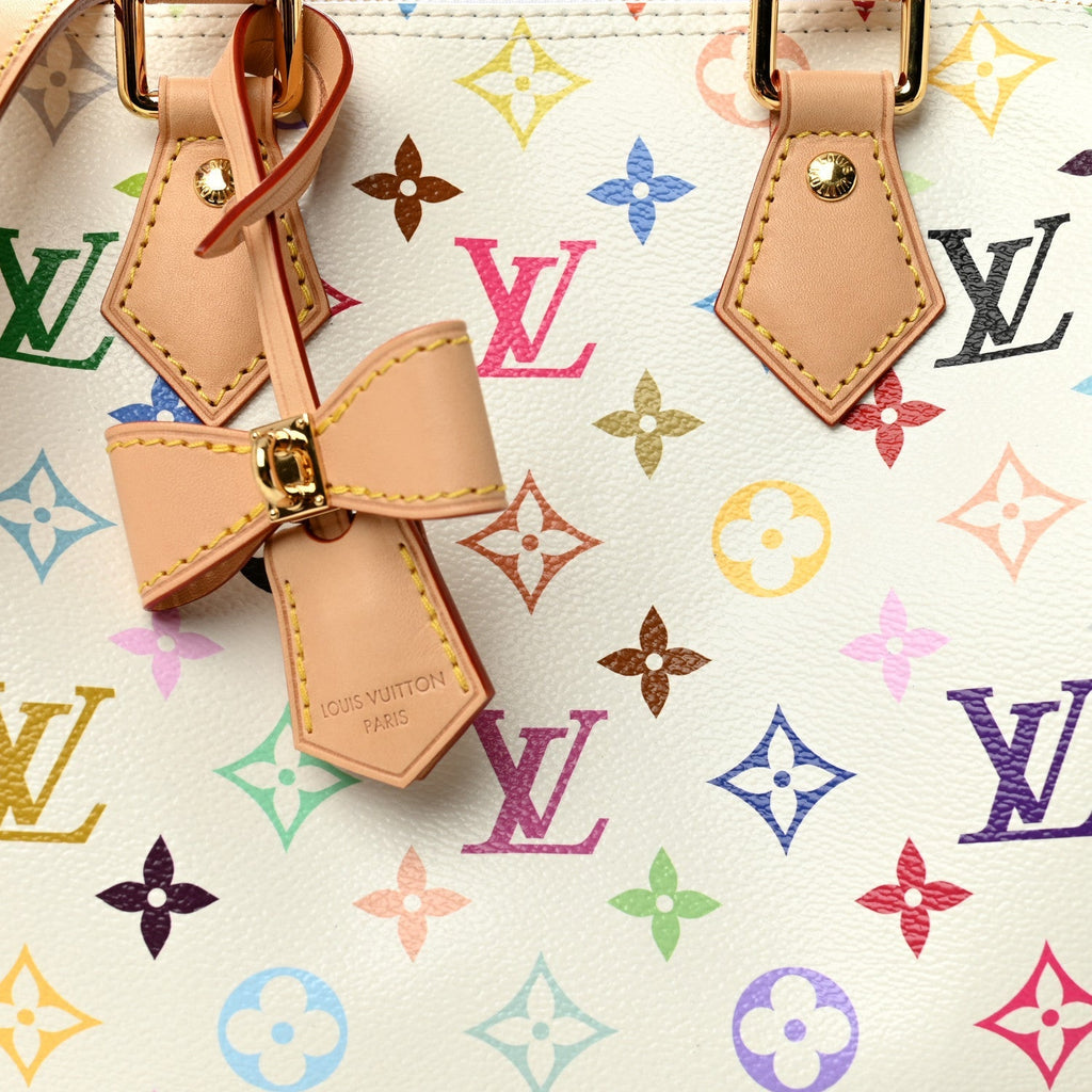 LV X TM Monogram Multicolor Speedy Bandouliere 25 White
