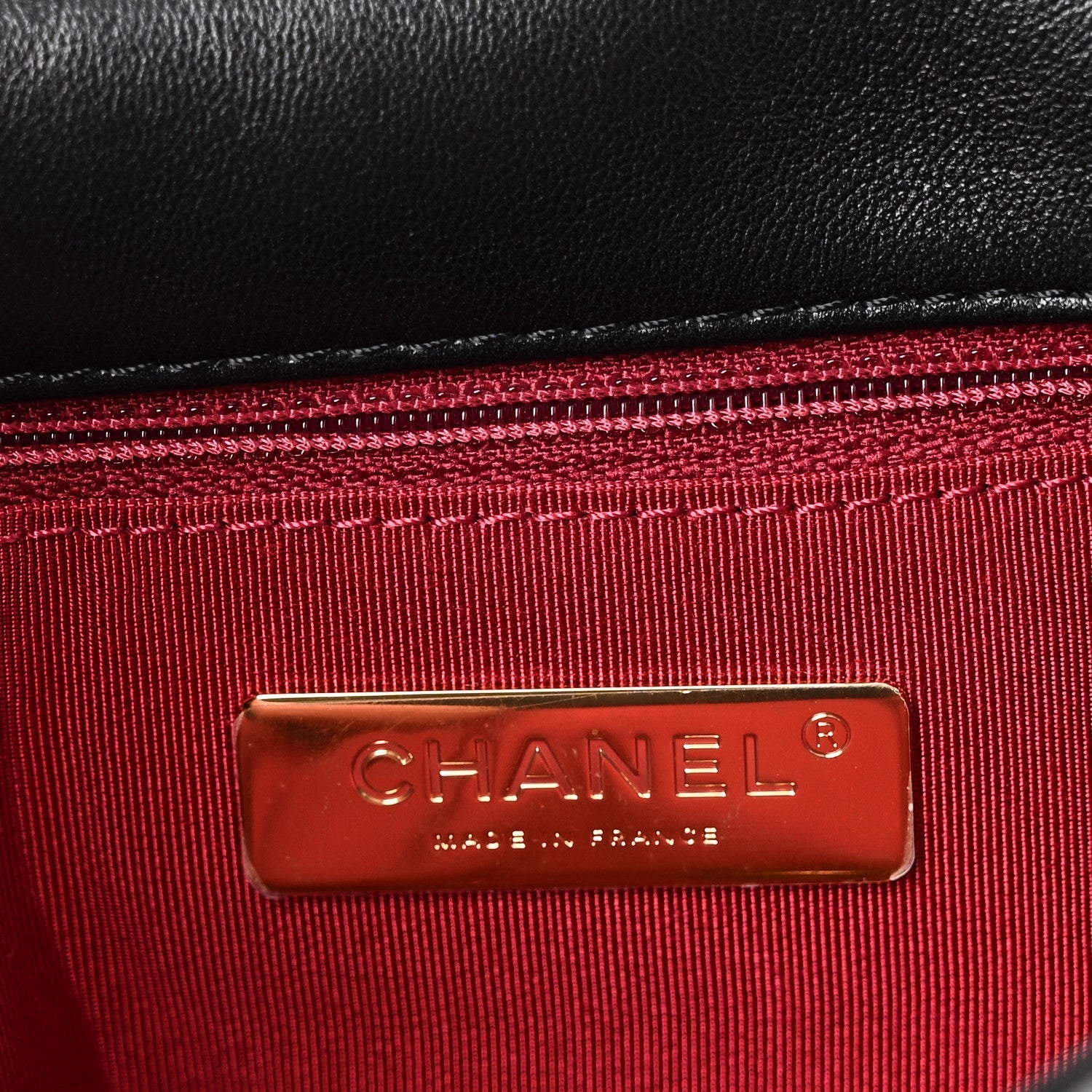 Lambskin Quilted Medium Chanel 19 Flap Black