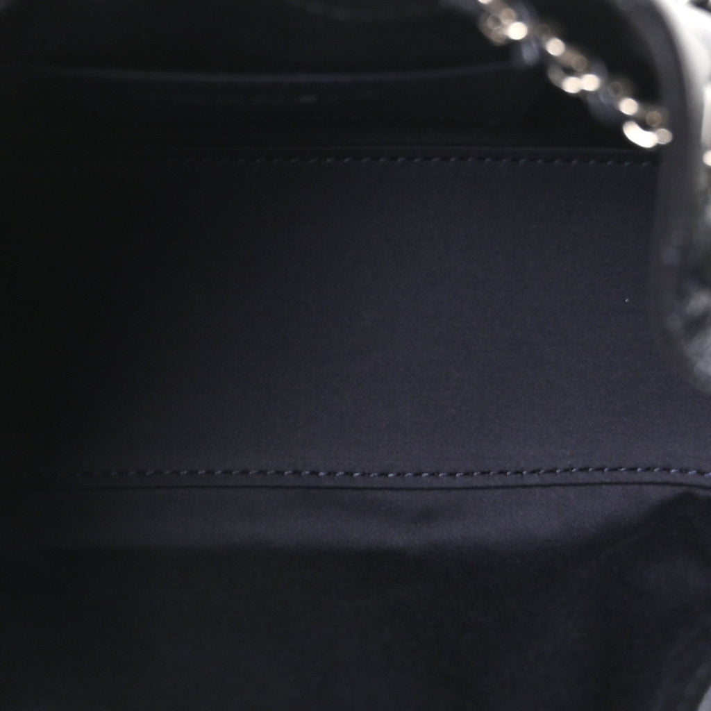 Metallic Caviar Quilted Mini Chanel 25 Handbag Dark Blue