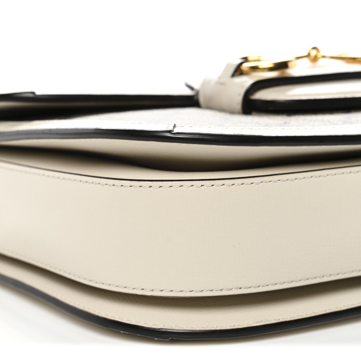 GG Supreme Monogram Horsebit 1955 Shoulder Bag Beige Mystic White