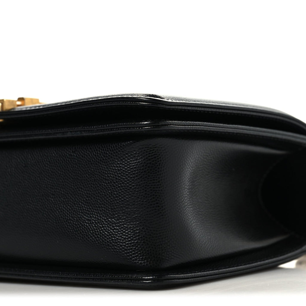 Caviar Quilted Medium Boy Flap Black