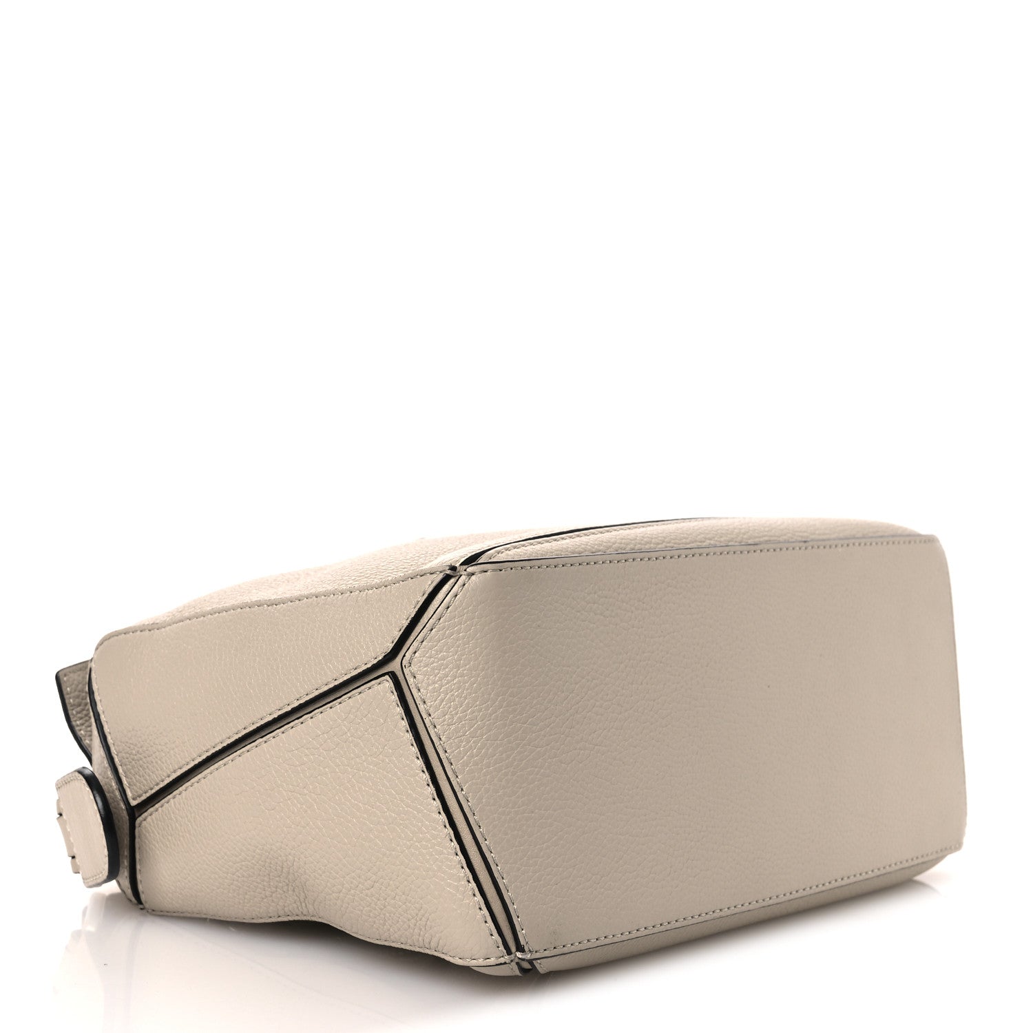 Grained Calfskin Small Puzzle Bag Sand