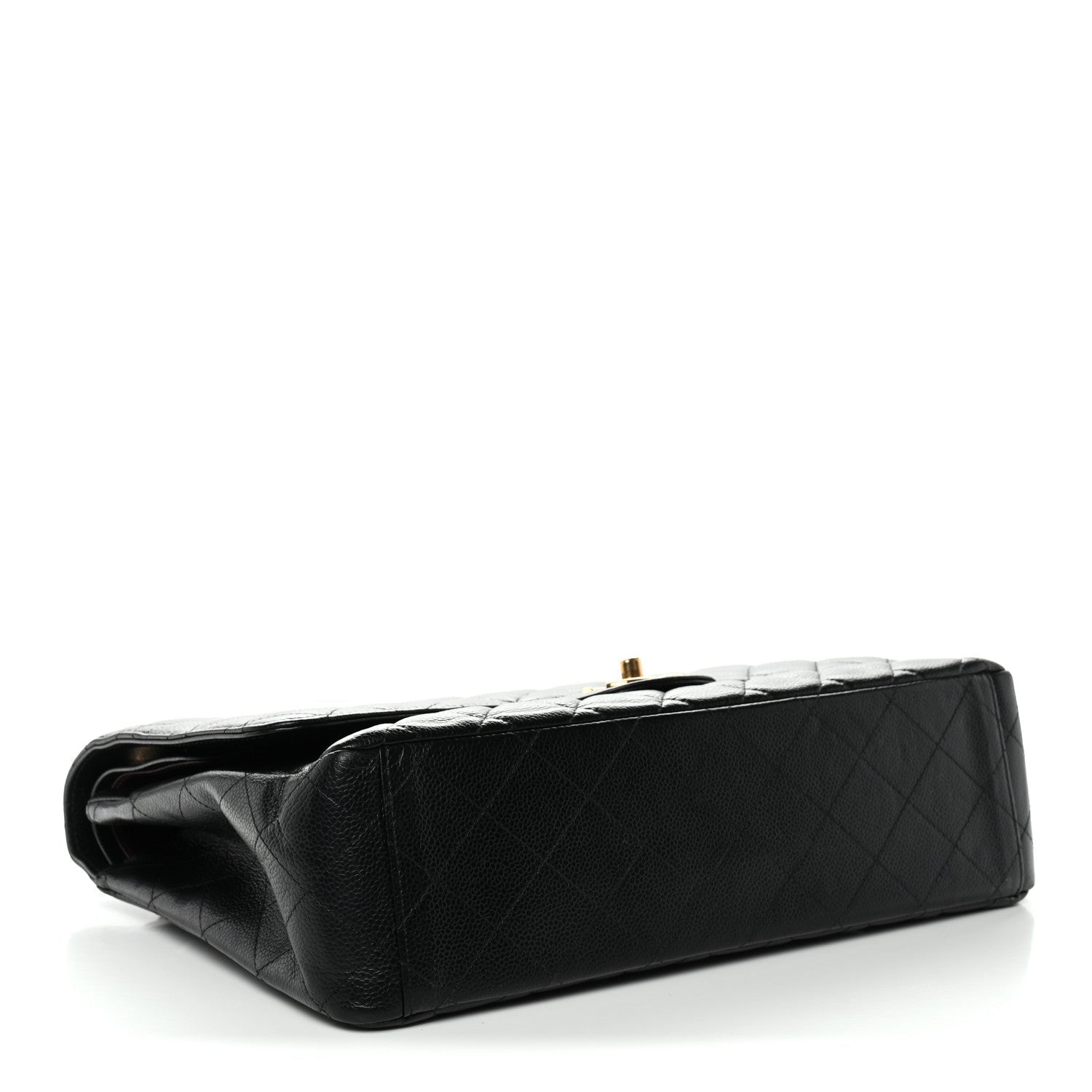 Caviar Quilted Maxi Double Flap Black