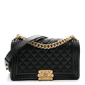 Caviar Quilted Medium Boy Flap Black