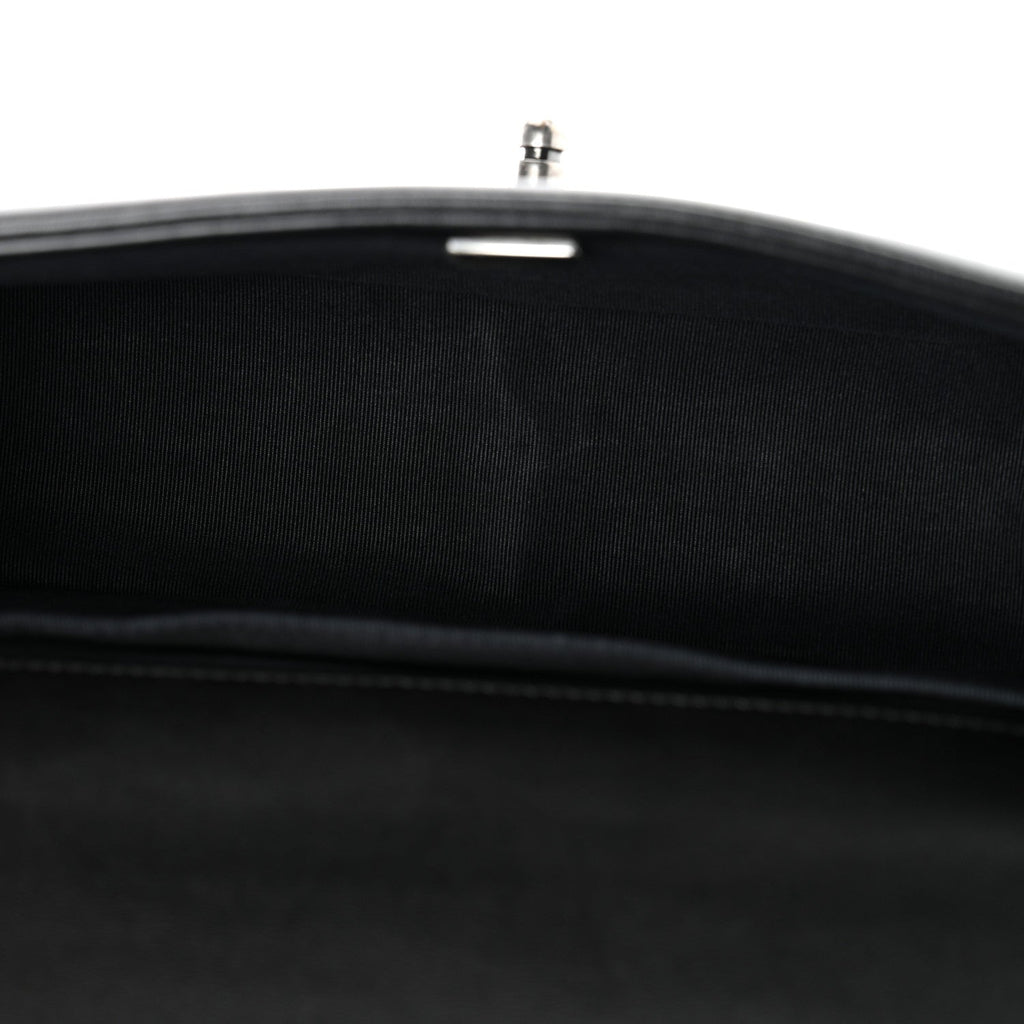Lambskin Quilted Medium Boy Flap Black
