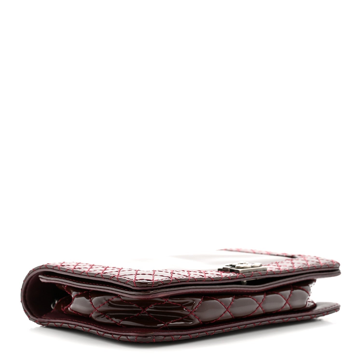 Patent Small Boy Reverso Flap Burgundy