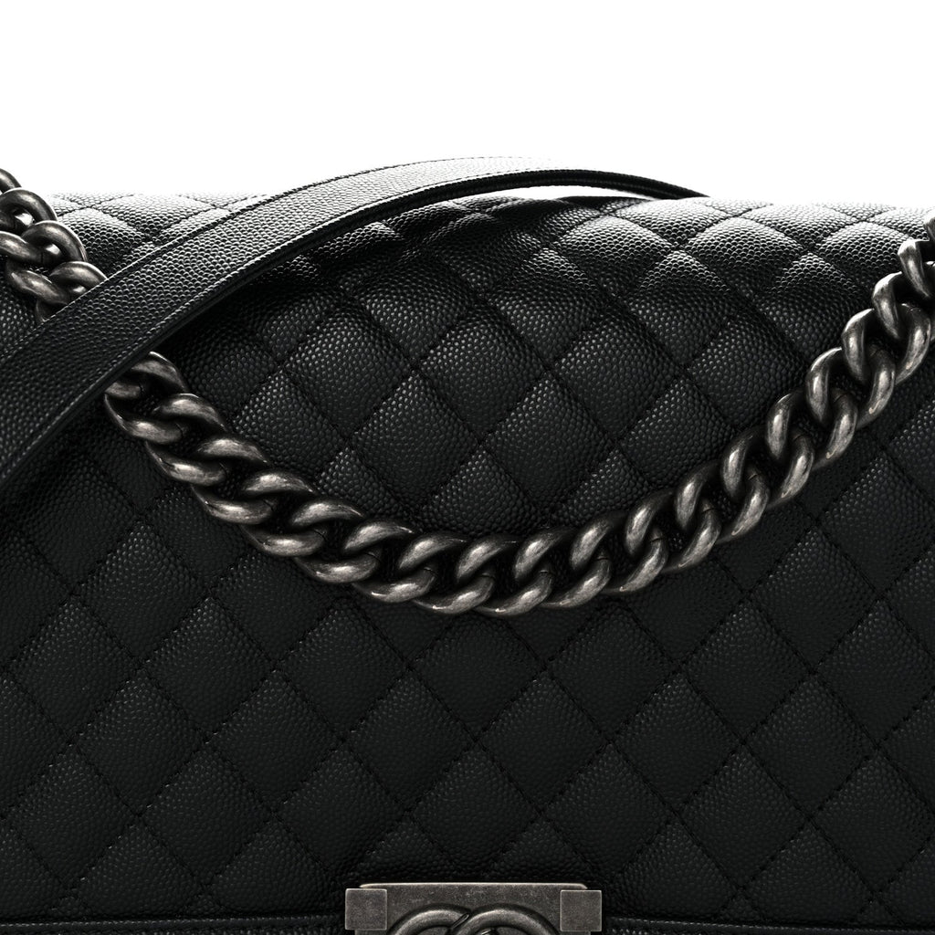 Caviar Quilted New Medium Boy Flap Black