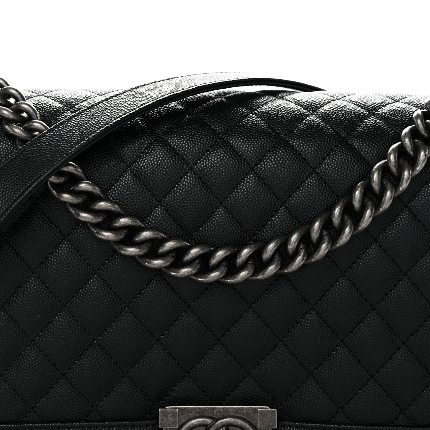 Caviar Quilted New Medium Boy Flap Black