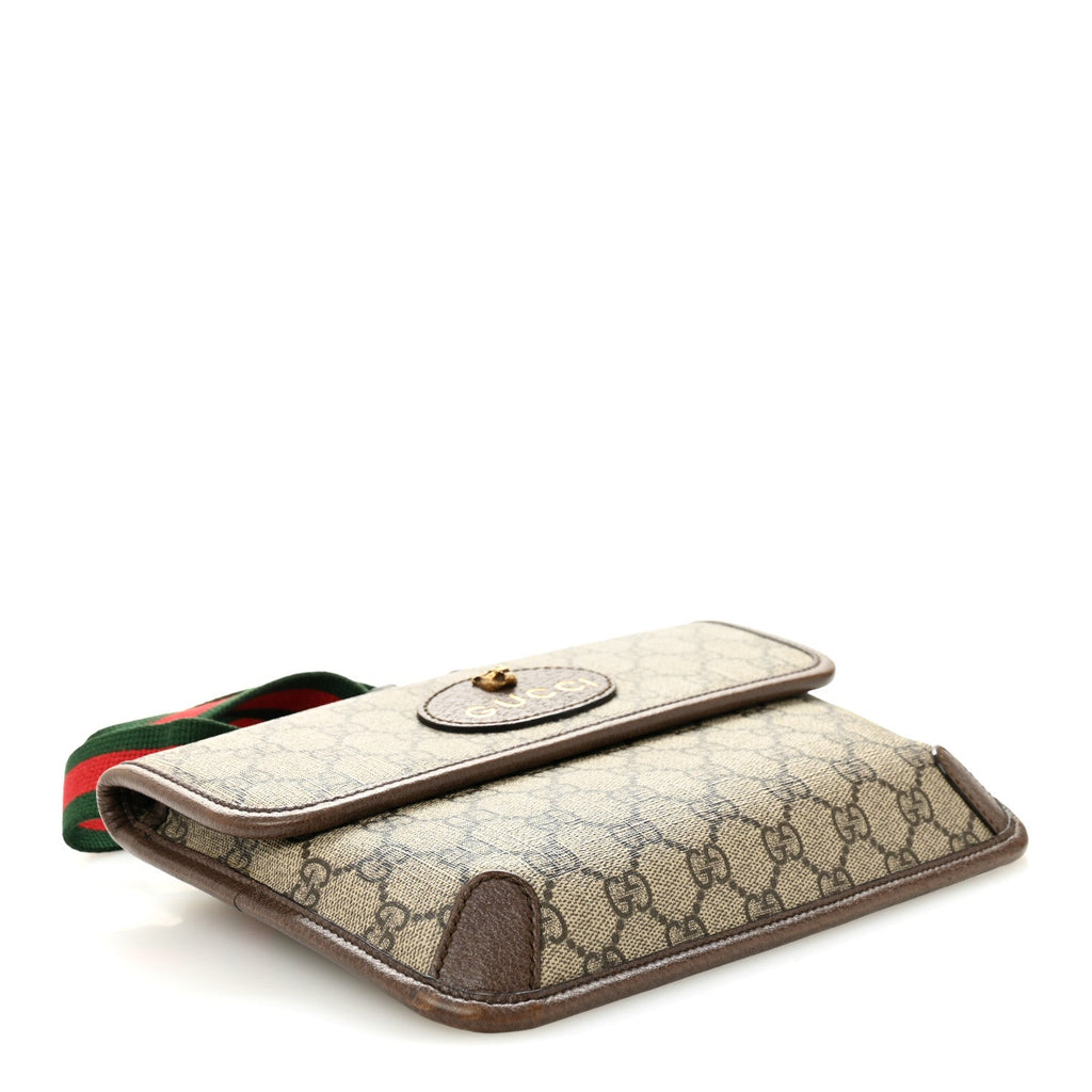 GG Supreme Monogram Neo Vintage Web Belt Bag Brown