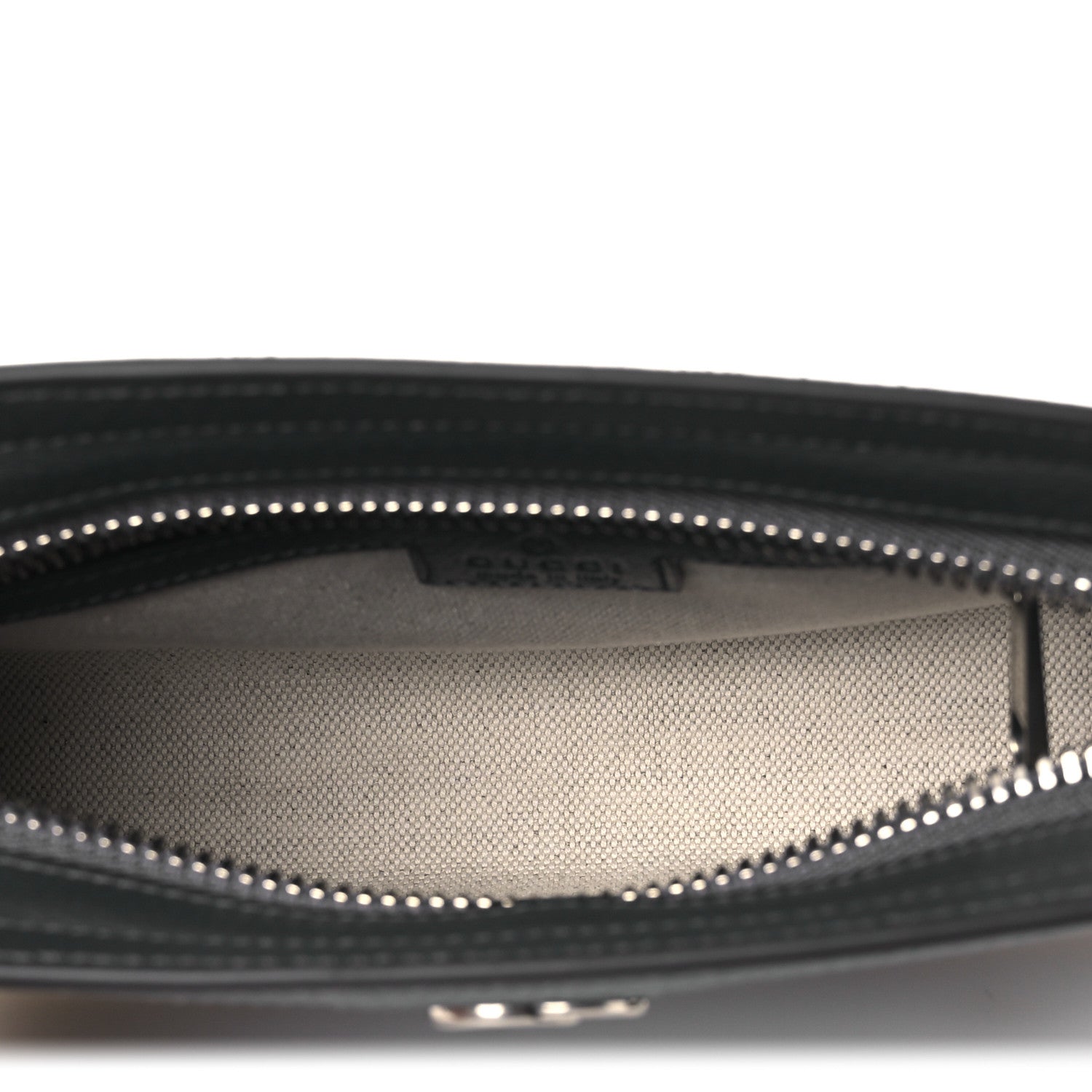 GG Supreme Monogram Textured Dollar Calfskin Web Small Ophidia Shoulder Bag Grey Black Graphite Grey