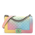 Caviar Quilted Medium Cuba Rainbow Boy Flap Multicolor