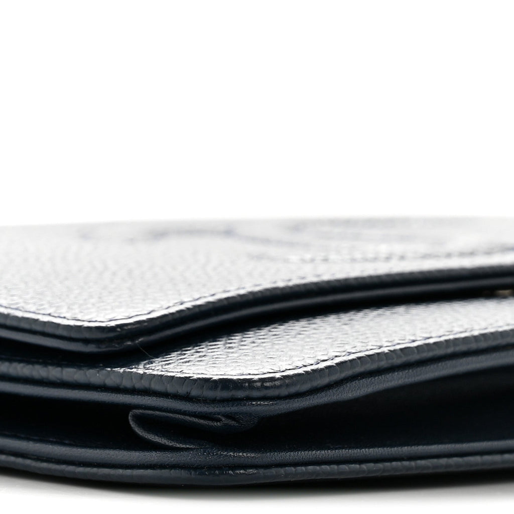 Caviar Timeless CC Wallet on Chain WOC Navy Blue