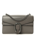 Pebbled Calfskin Small Dionysus Shoulder Bag Dusty Grey