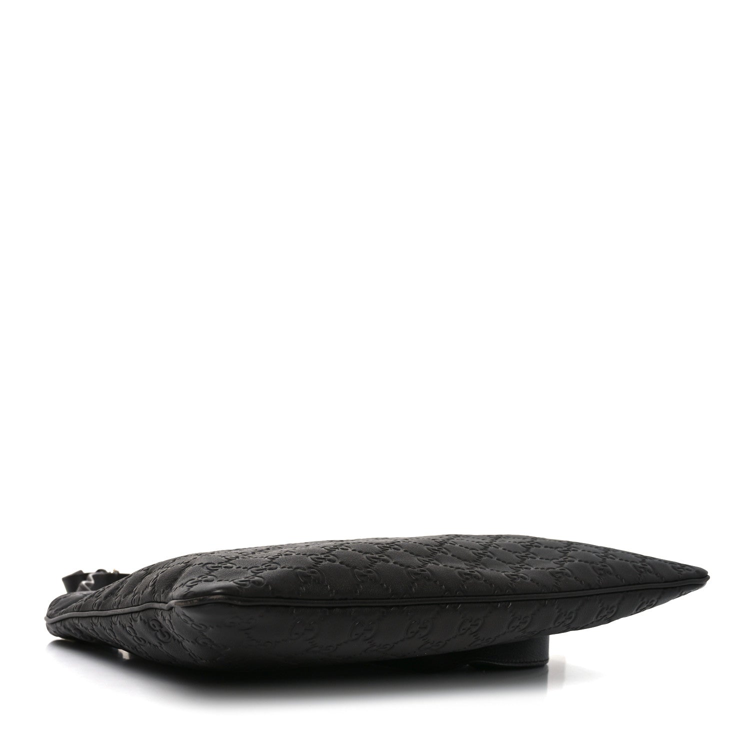 Guccissima Medium Flat Messenger Bag Black