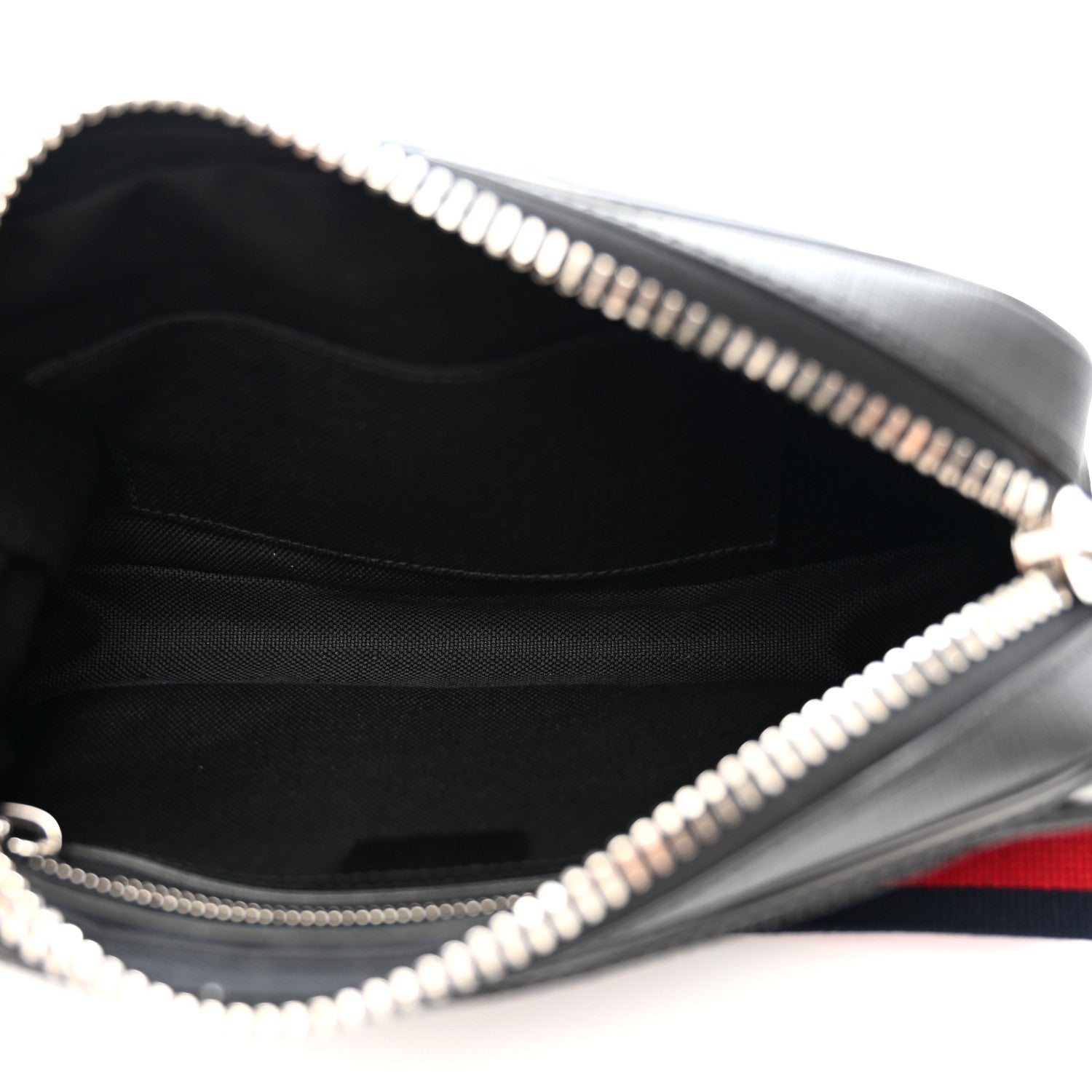 Soft GG Supreme Monogram Web Belt Bag Black Grey