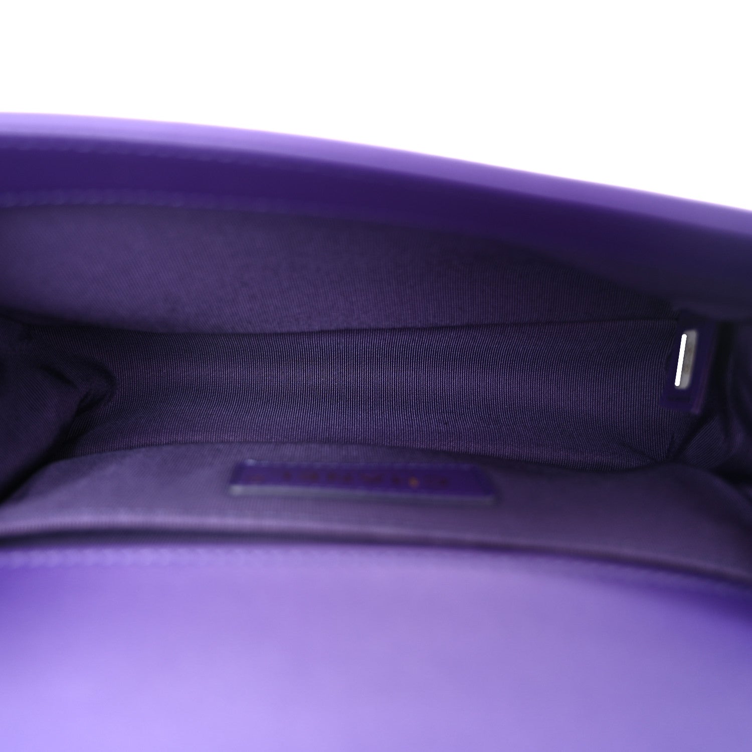 Calfskin Quilted Small Boy Flap Purple