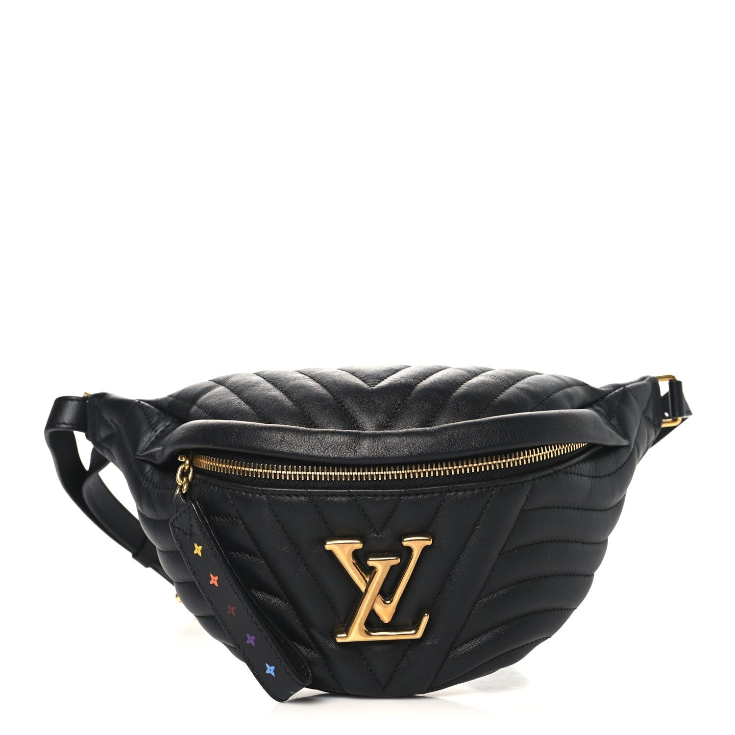 Calfskin Quilted New Wave Bumbag Black