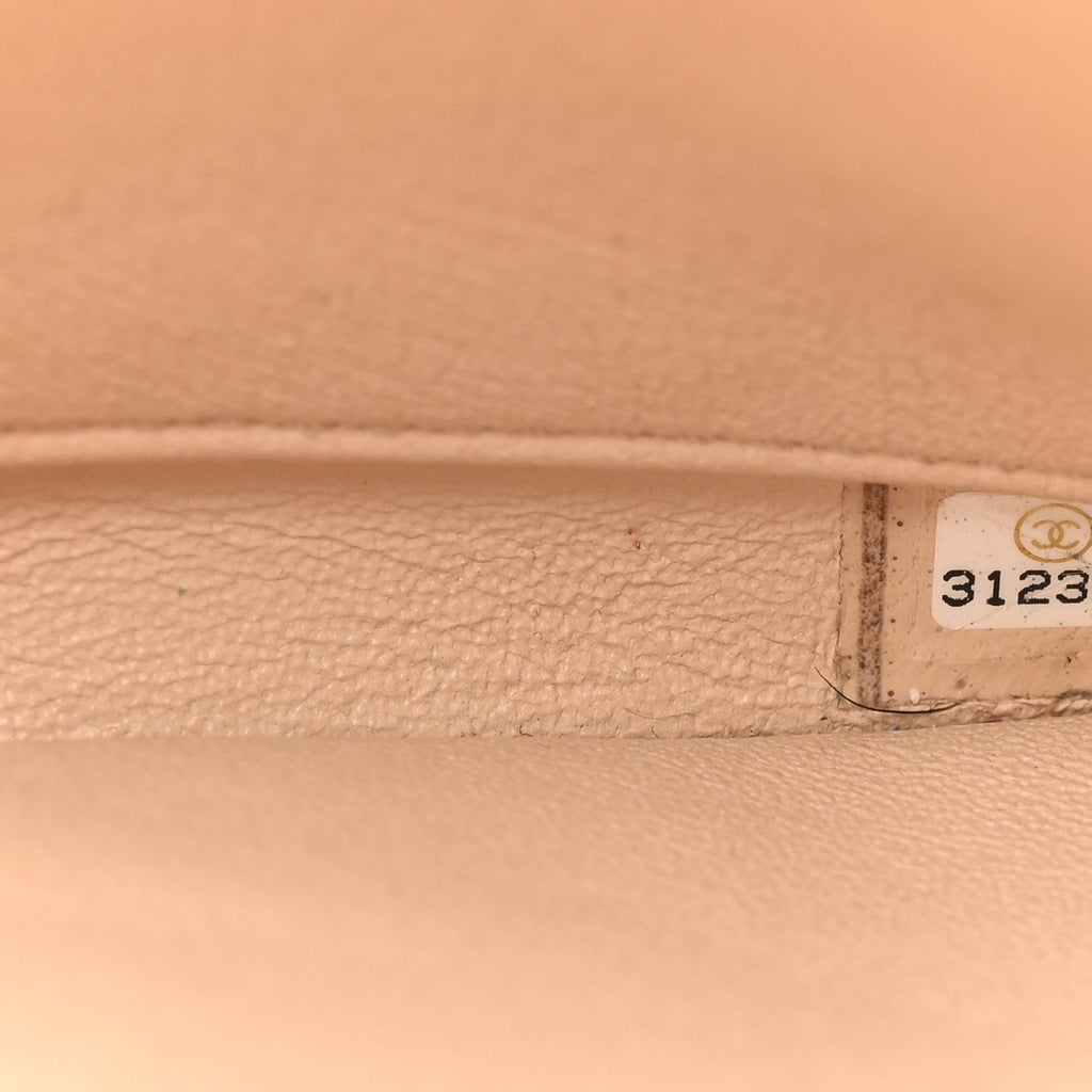 Lambskin Quilted Small Trendy CC Dual Handle Flap Bag Beige