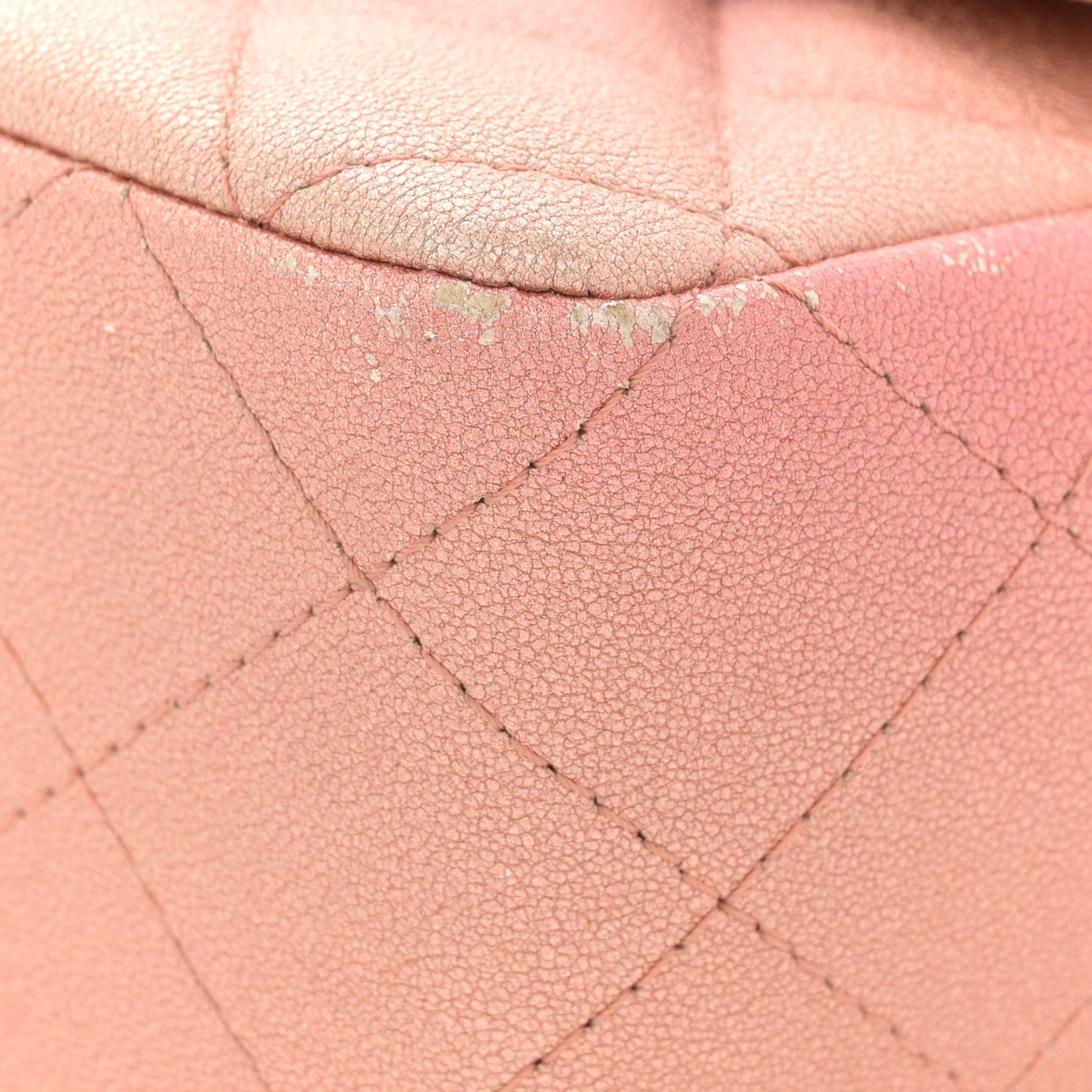 Metallic Lambskin Quilted Ombre Mini Rectangular Flap Pink