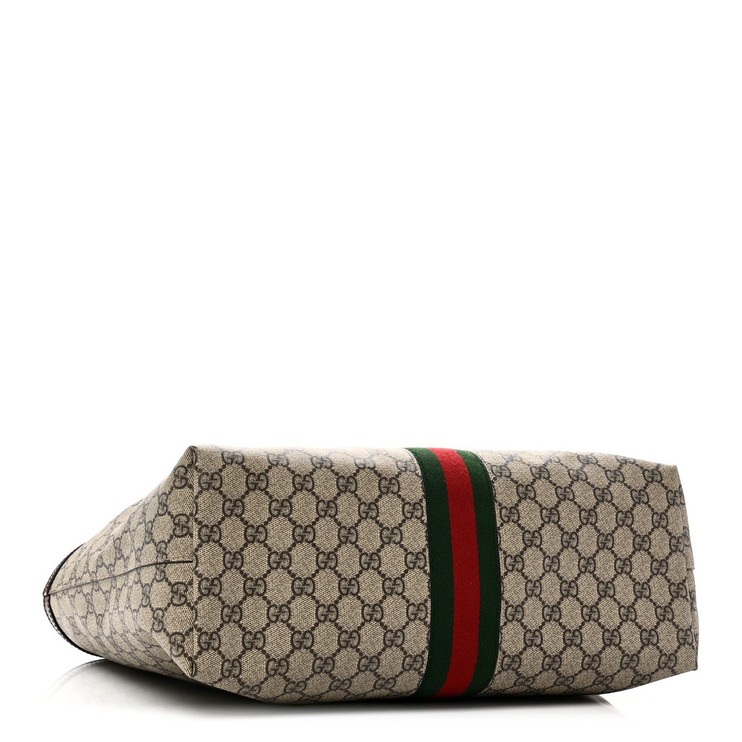 GG Supreme Monogram Medium Ophidia Shopping Tote Brown