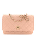Caviar Quilted CC Turnlock Wallet On Chain WOC Beige