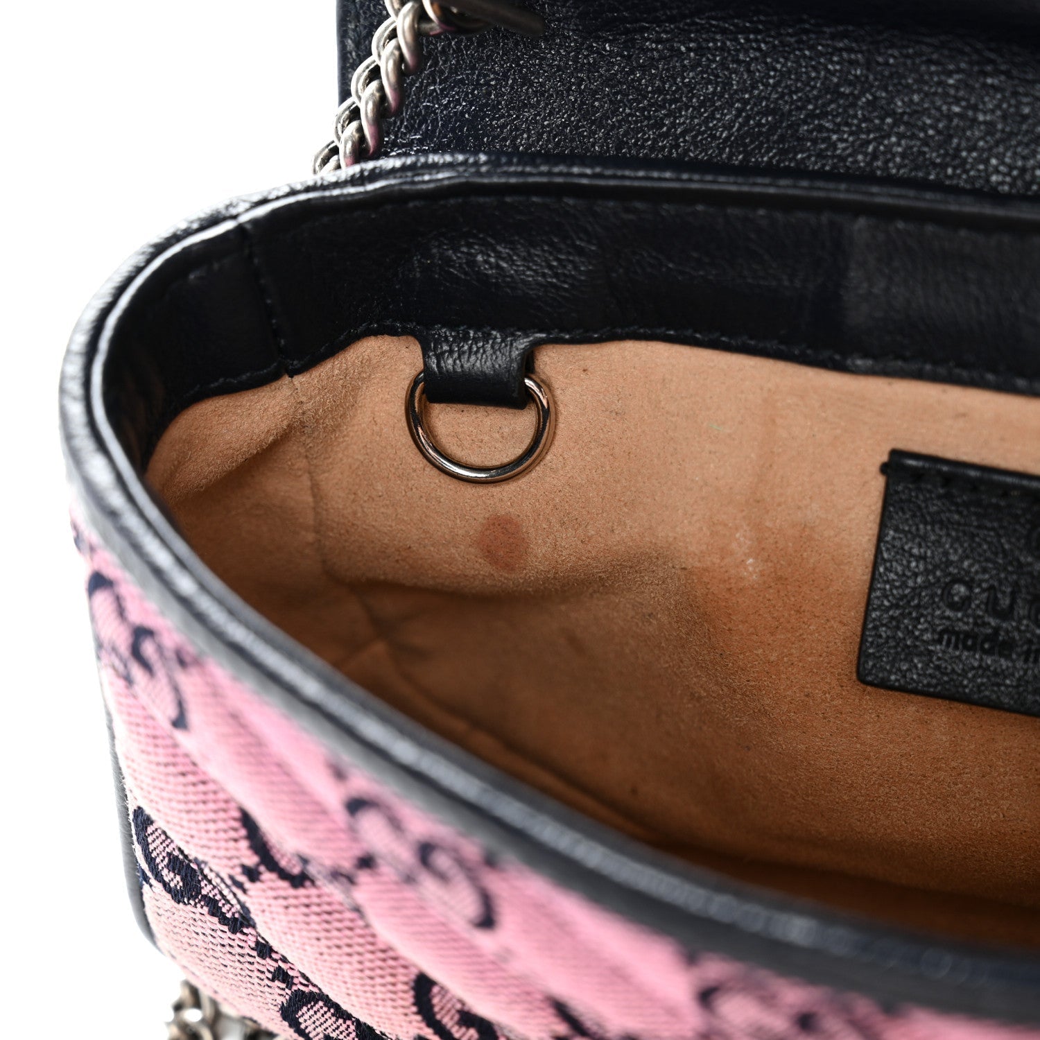 Monogram Multicolor Matelasse Diagonal Super Mini GG Marmont Shoulder Bag Pink Blue