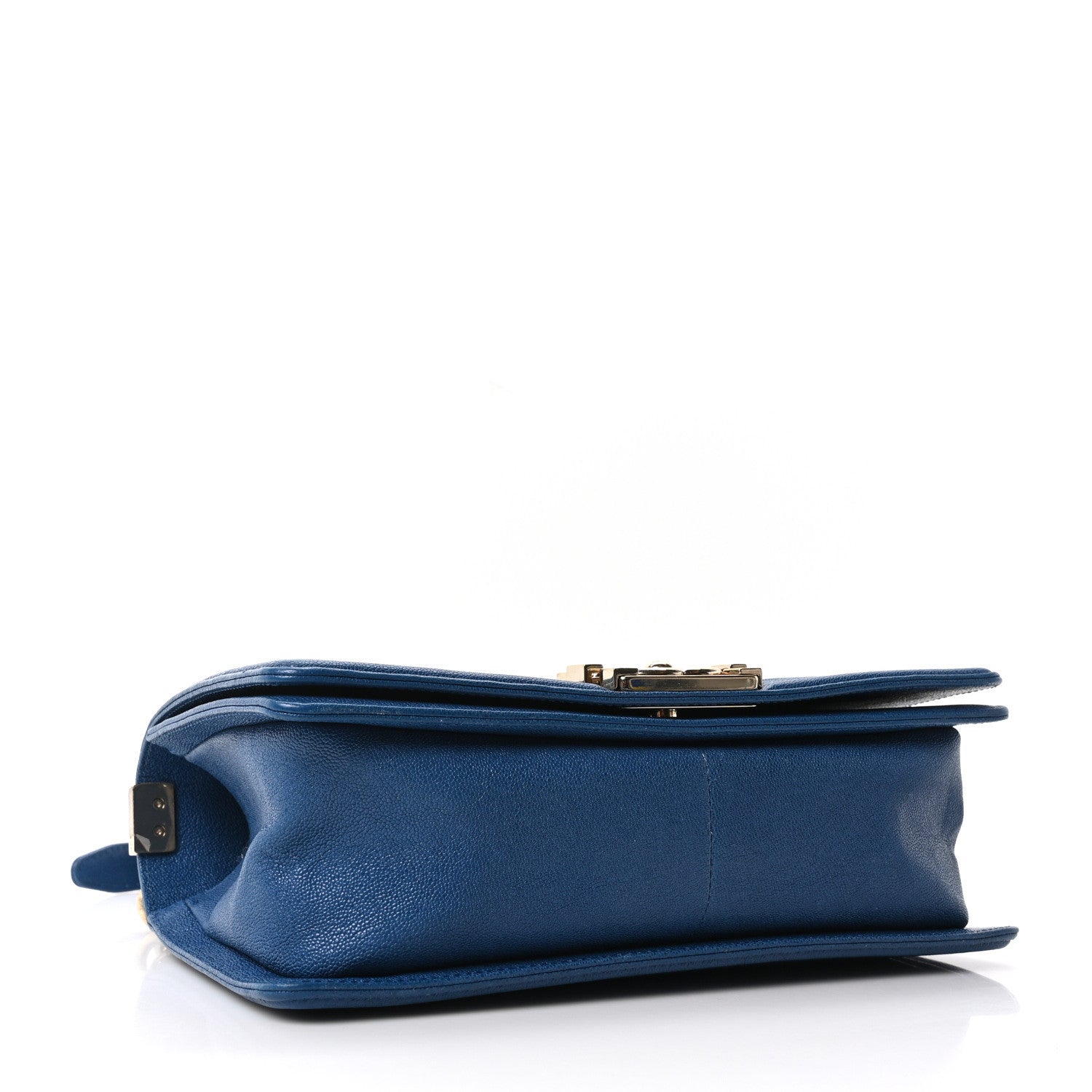 Iridescent Caviar Quilted Medium Boy Flap Dark Blue