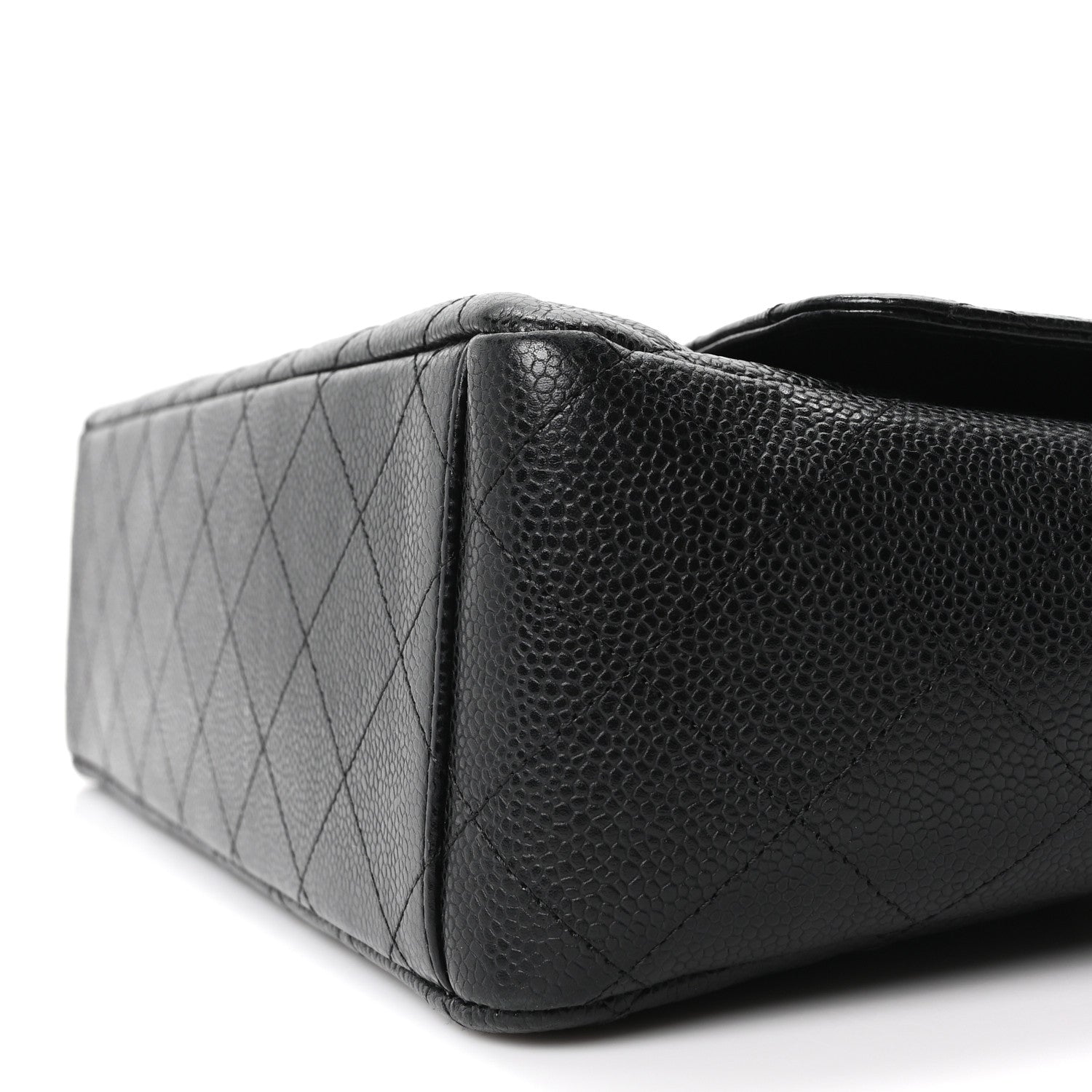 Caviar Quilted Maxi Double Flap Black