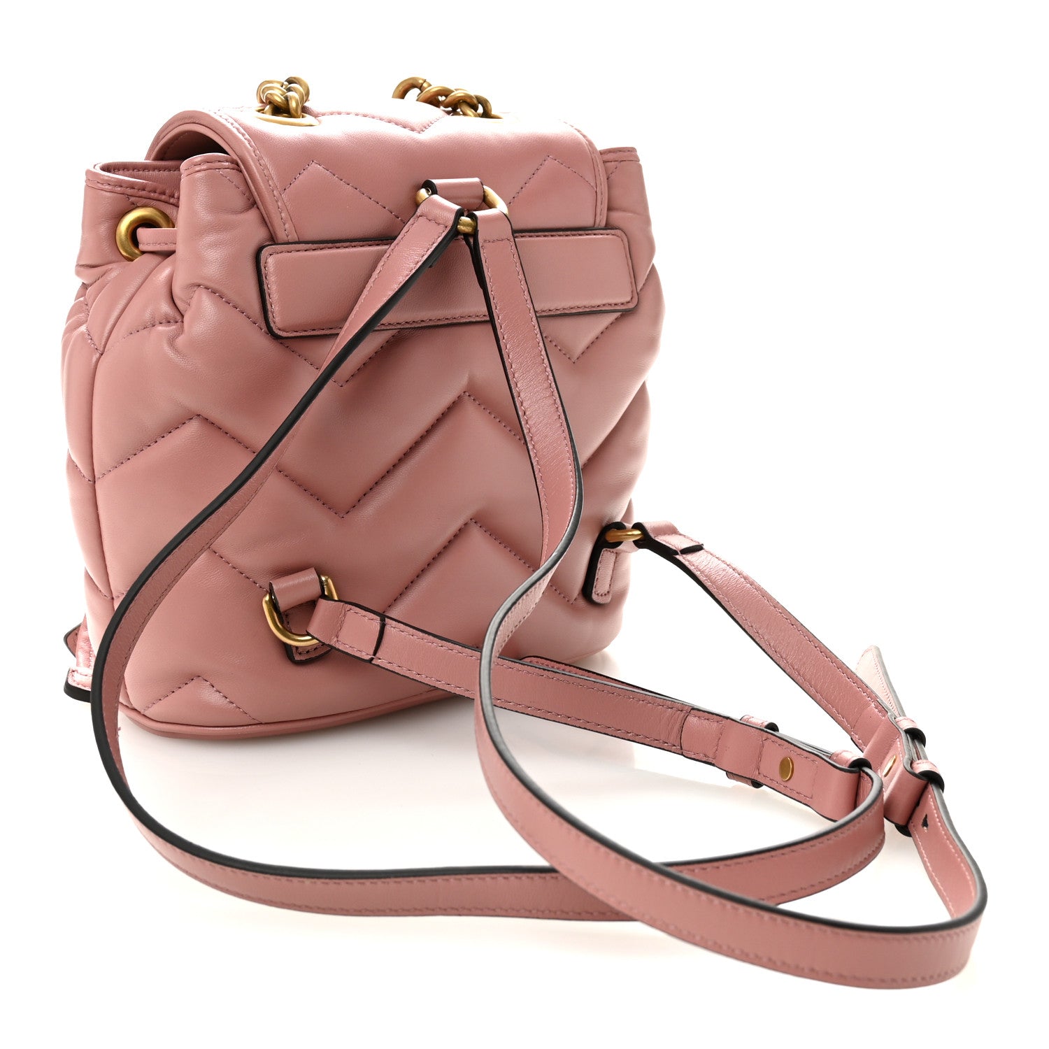 Nappa Chevron Matelasse GG Marmont Backpack Carmine Rose