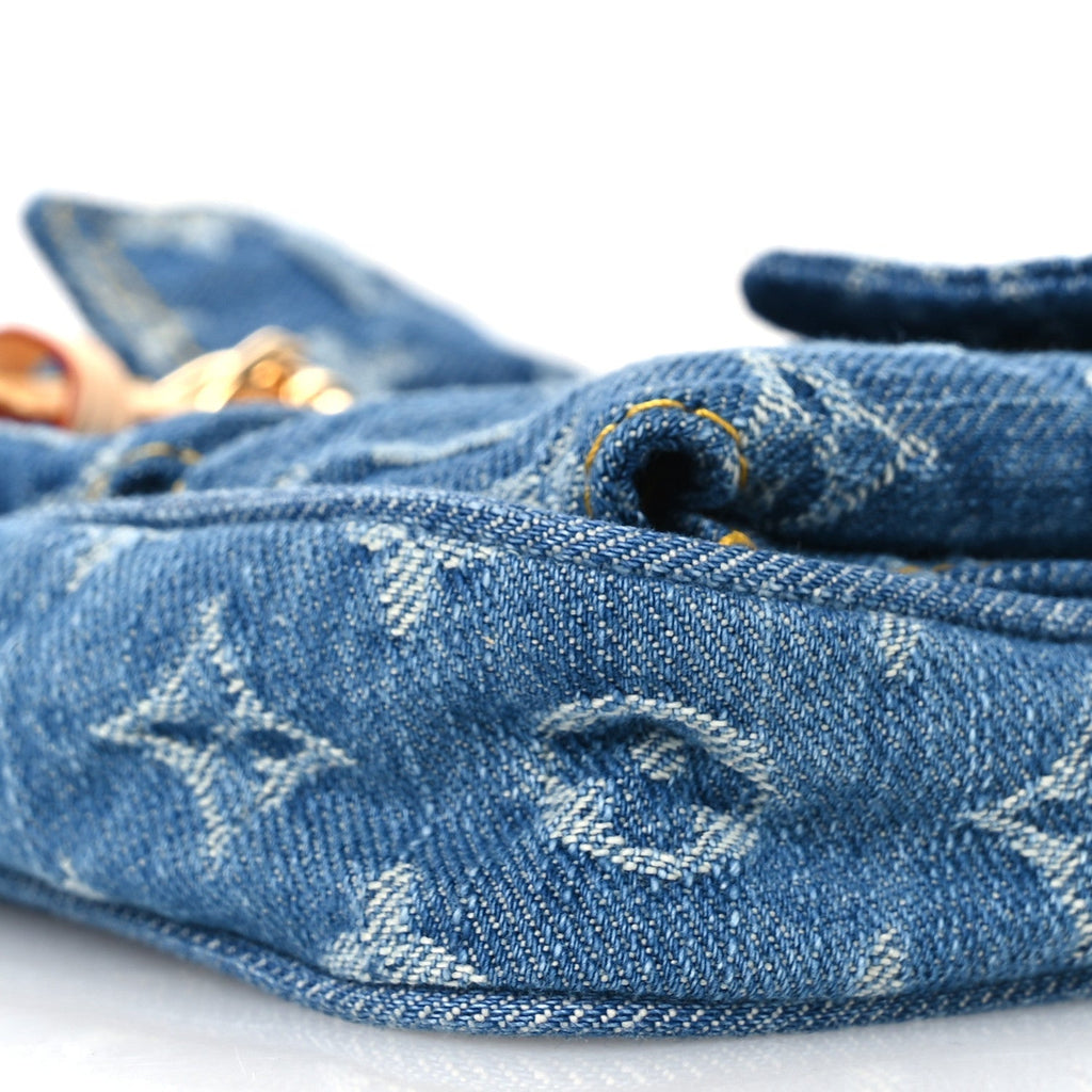 Monogram Pochette Accessories Cargo  Blue Denim