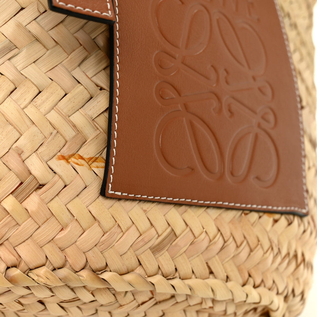 Raffia Basket Tote Bag Natural Tan