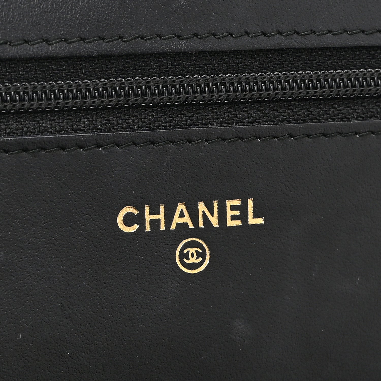 Aged Calfskin Quilted Lucky Charms 2.55 Reissue Wallet On Chain WOC Black