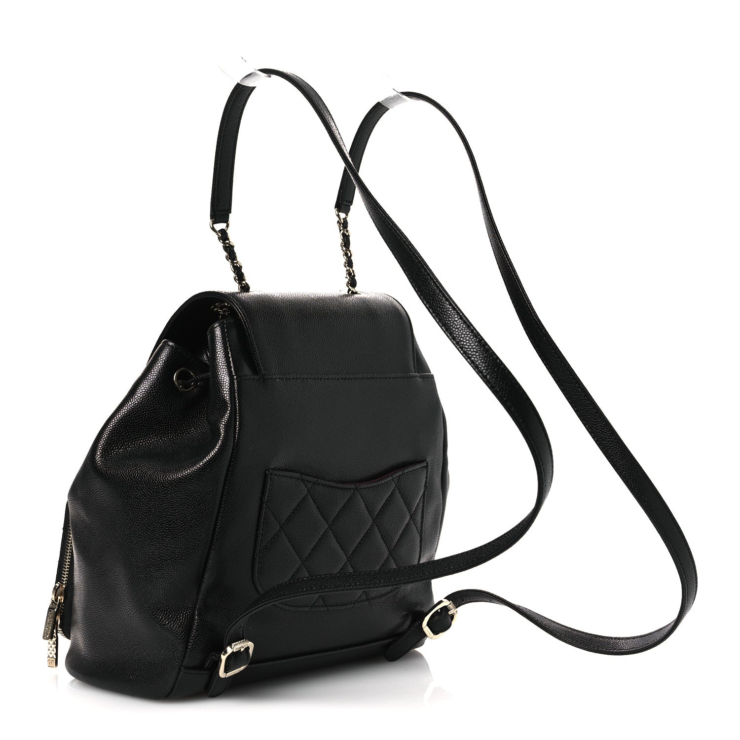 Caviar Quilted Business Affinity Backpack Black