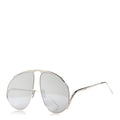 Metal Hillock Aviator Oversized Sunglasses LW40180U Silver
