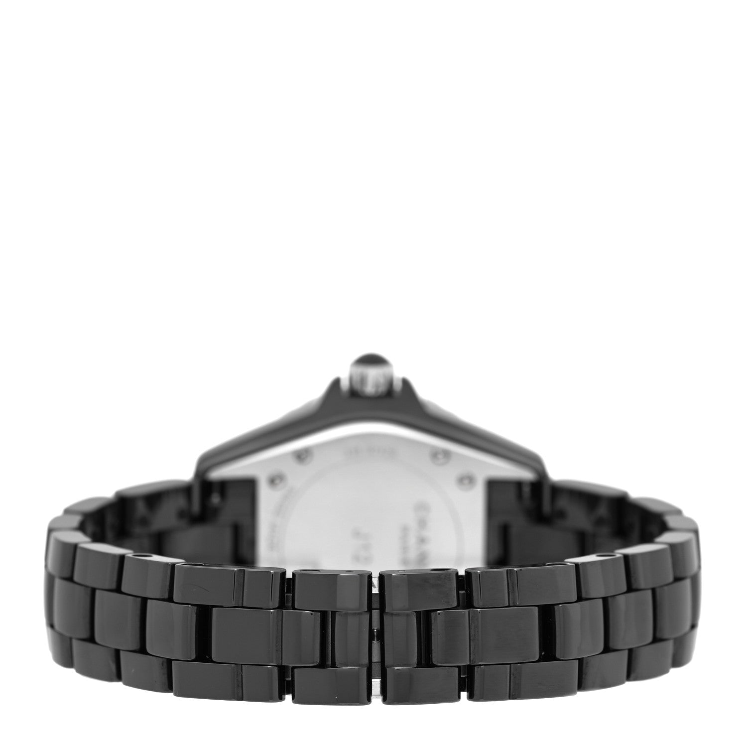 Stainless Steel Ceramic Diamond Dial 33mm J12 Quartz Watch Black