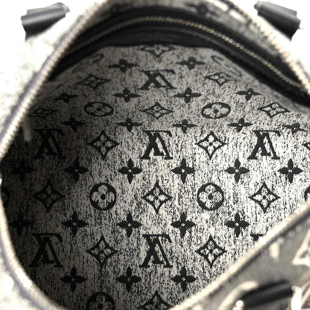 Denim Monogram Jacquard Speedy Bandouliere 25 Black