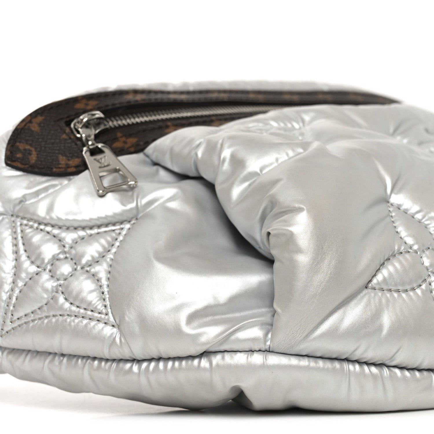 Econyl Monogram Pillow BumBag Silver