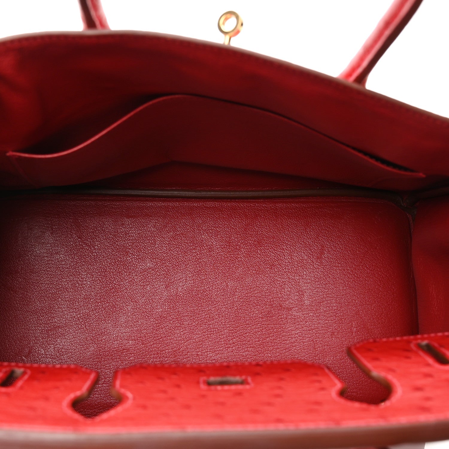 Ostrich Birkin 30 Rouge Vif