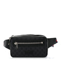 Soft GG Supreme Monogram Web Belt Bag Black Grey