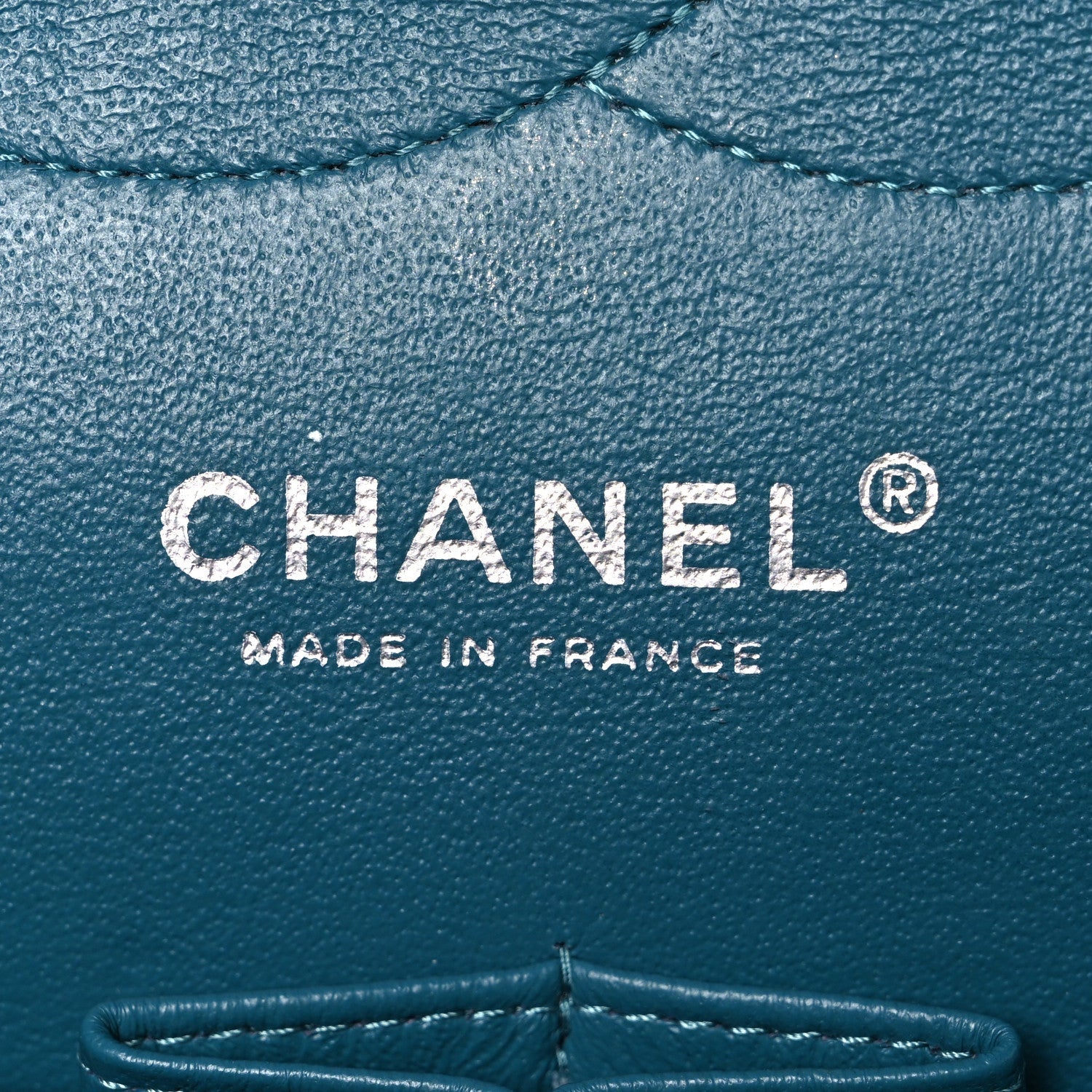 Lambskin Quilted Jumbo Double Flap Turquoise